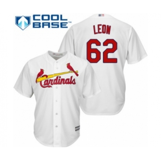 Youth St. Louis Cardinals #62 Daniel Ponce de Leon Authentic White Home Cool Base Baseball Player Jersey - Ujersey