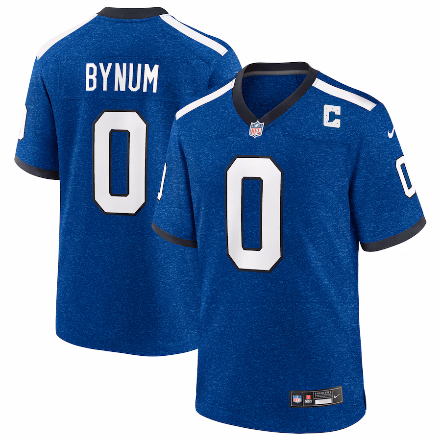 Men's Indianapolis Colts Camryn Bynum Nike Heather Royal Alternate 2 Indiana Nights Game Jersey - Ujersey