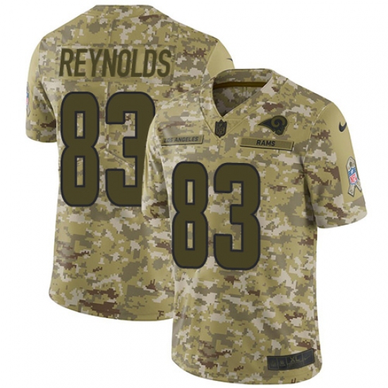 Men's Nike Los Angeles Rams #83 Josh Reynolds Limited Camo 2018 Salute to Service NFL Jersey - Ujersey