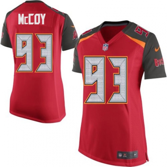 Women's Nike Tampa Bay Buccaneers #93 Gerald McCoy Game Red Team Color NFL Jersey - Ujersey