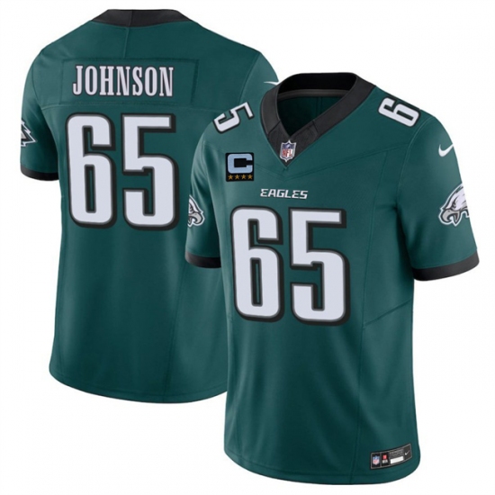Men's Philadelphia Eagles #65 Lane Johnson Green 2025 F.U.S.E. With 4-Star C Vapor Untouchable Limited Stitched Football Jersey - Ujersey