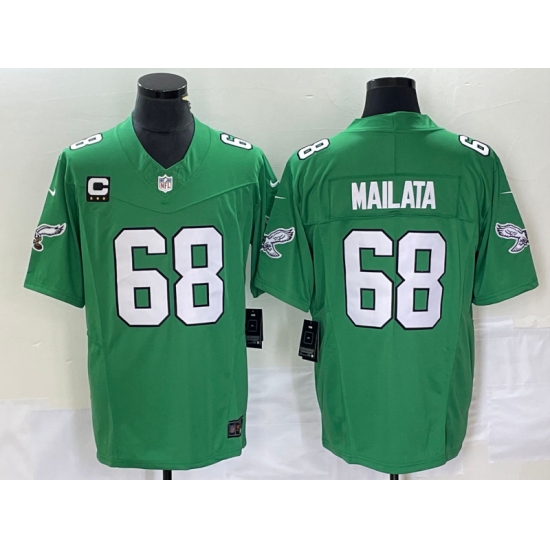 Men's Nike Philadelphia Eagles #68 Jordan Mailata Green 2023 F.U.S.E. Vapor Untouchable C Stitched Football Jersey - Ujersey