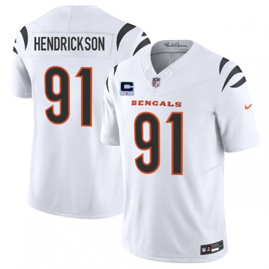 Men's Cincinnati Bengals #91 Trey Hendrickson White 2025 F.U.S.E. With 1-Star C Vapor Untouchable Limited Stitched Football Jersey - Ujersey