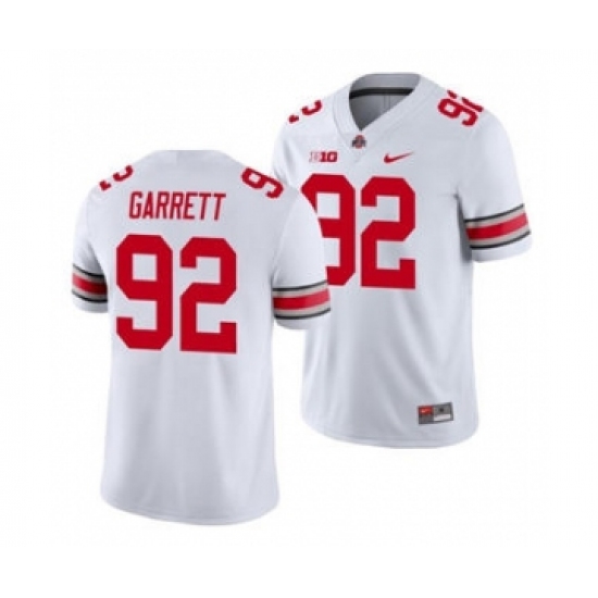 Men's Ohio State Buckeyes Haskell Garrett 92 White Game Football Jersey - Ujersey