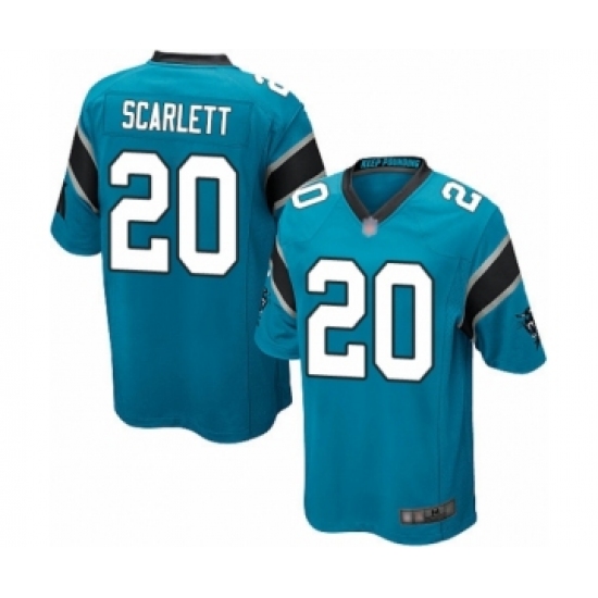 Men's Carolina Panthers #20 Jordan Scarlett Game Blue Alternate Football Jersey - Ujersey