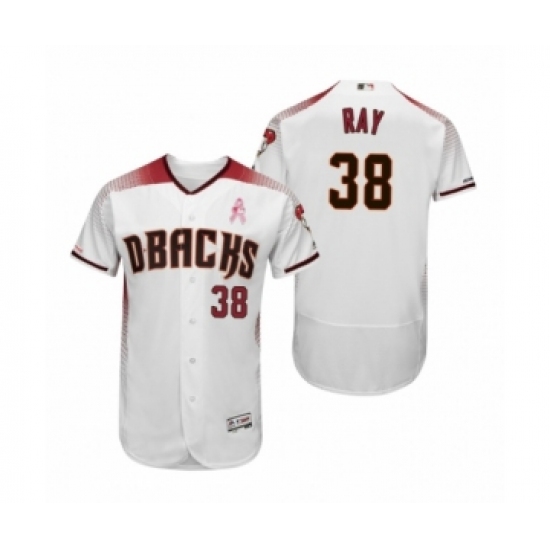 Men's Robbie Ray Arizona Diamondbacks #38 White Crimson 2019 Mothers Day Flex Base Authentic Jersey