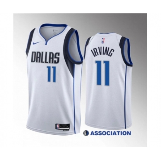 Men's Dallas Mavericks #11 Kyrie Irving White Association Edition Stitched Basketball Jersey - Ujersey