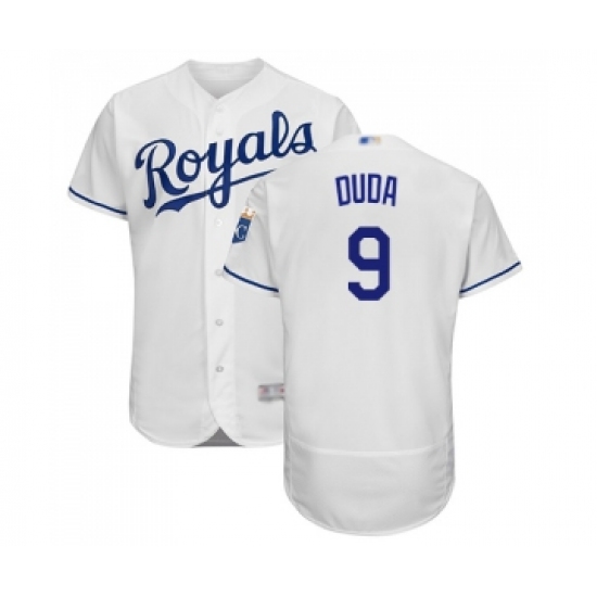 Men's Kansas City Royals #9 Lucas Duda White Flexbase Authentic Collection Baseball Jersey - Ujersey