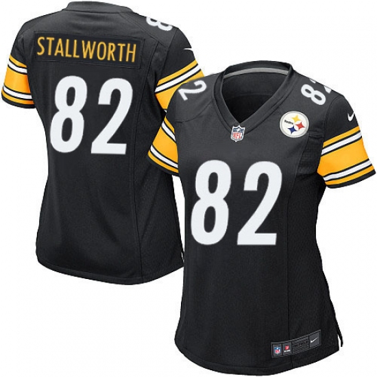 Women's Nike Pittsburgh Steelers #82 John Stallworth Game Black Team Color NFL Jersey - Ujersey