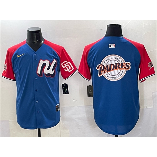 Men's National League San Diego Padres Team Big Logo Blue Red Alternate 2025 All-Star Edition Limited Stitched Baseball Jersey - Ujersey
