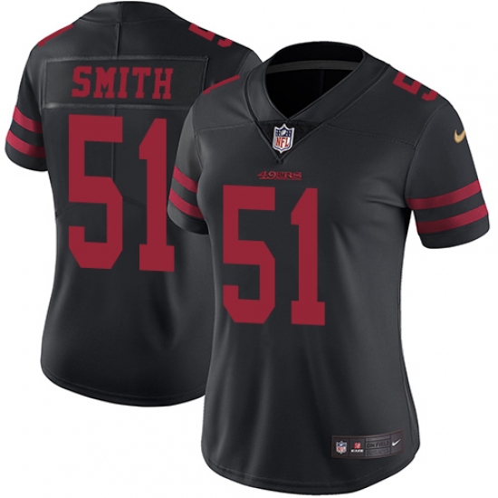 Women's Nike San Francisco 49ers #51 Malcolm Smith Elite Black NFL Jersey - Ujersey