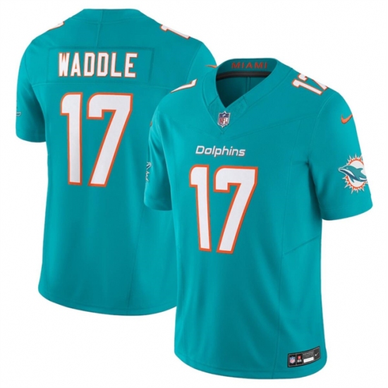 Youth Miami Dolphins #17 Jaylen Waddle Aqua 2023 F.U.S.E Vapor Limited Football Stitched Jersey - Ujersey