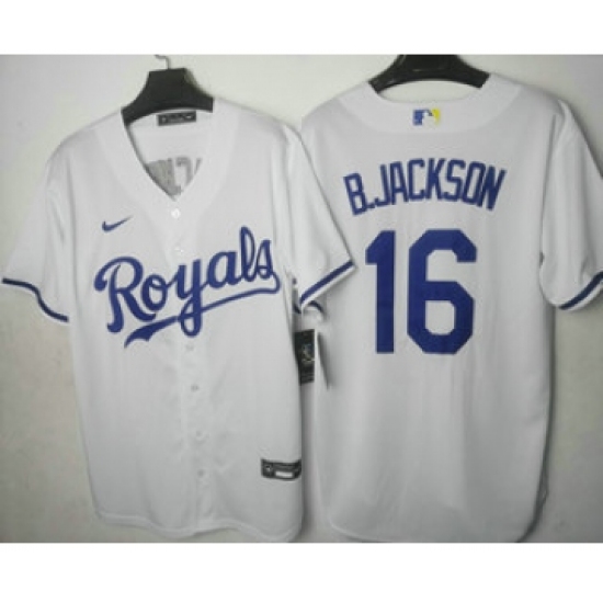 Men's Kansas City Royals #16 Andrew Benintendi White Cool Base Stitched MLB Jersey - Ujersey