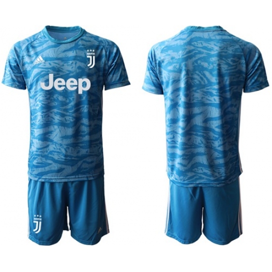 Juventus Blank Blue Goalkeeper Soccer Club Jersey