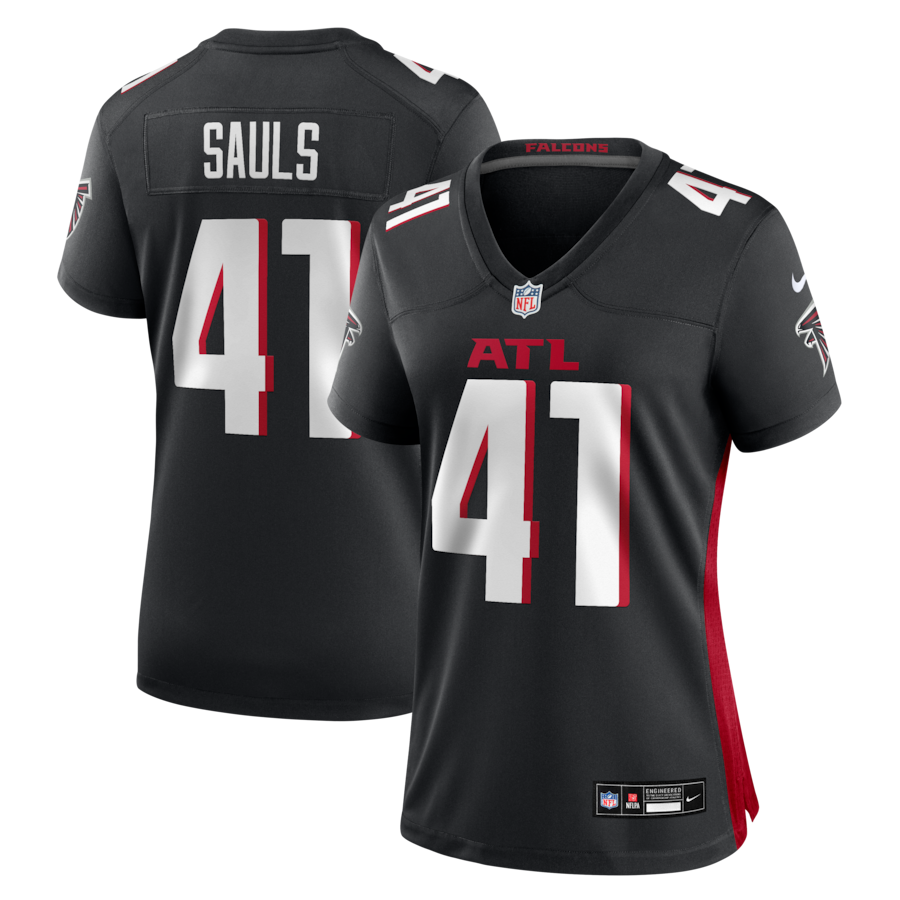 Women's Atlanta Falcons Ben Sauls Nike Black Team Game Jersey - Ujersey