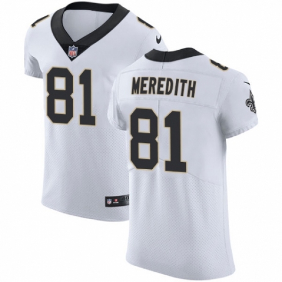 Men's Nike New Orleans Saints #81 Cameron Meredith White Vapor Untouchable Elite Player NFL Jersey - Ujersey