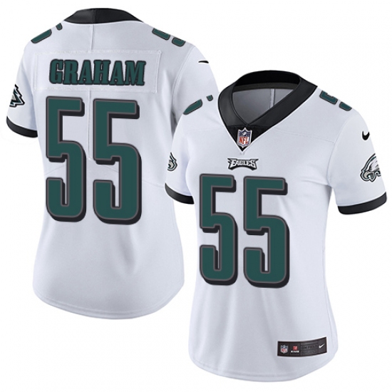 Women's Nike Philadelphia Eagles #55 Brandon Graham White Vapor Untouchable Limited Player NFL Jersey - Ujersey