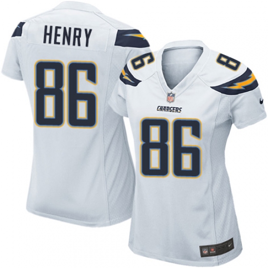 Women's Nike Los Angeles Chargers #86 Hunter Henry Game White NFL Jersey - Ujersey
