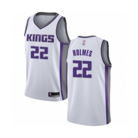 Youth Sacramento Kings #22 Richaun Holmes Swingman White Basketball Jersey - Association Edition - Ujersey