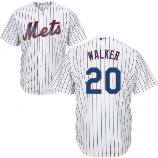 Youth Majestic New York Mets #20 Neil Walker Authentic White Home Cool Base MLB Jersey - Ujersey
