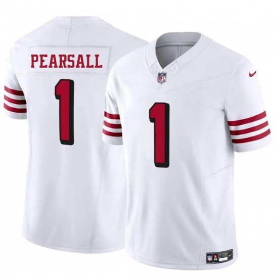 Men's San Francisco 49ers #1 Ricky Pearsall New White 2025 F.U.S.E. Vapor Untouchable Limited Football Stitched Jersey - Ujersey