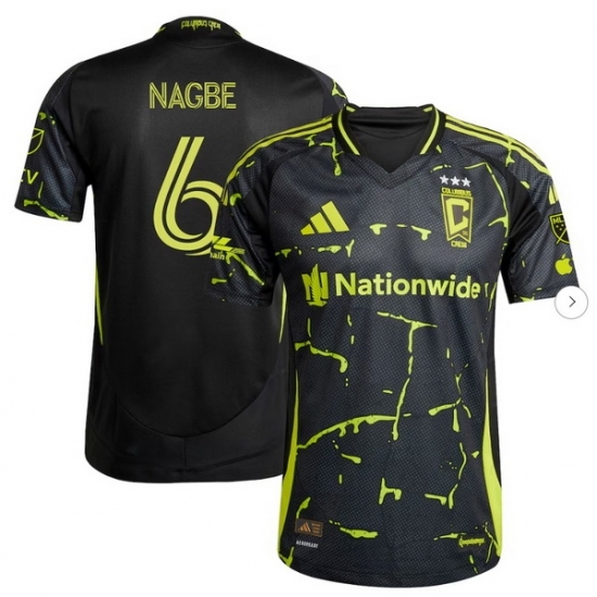 Men's Columbus Crew Darlington Nagbe adidas Black 2025 The Goosebumps Kit Authentic Player Jersey - Ujersey