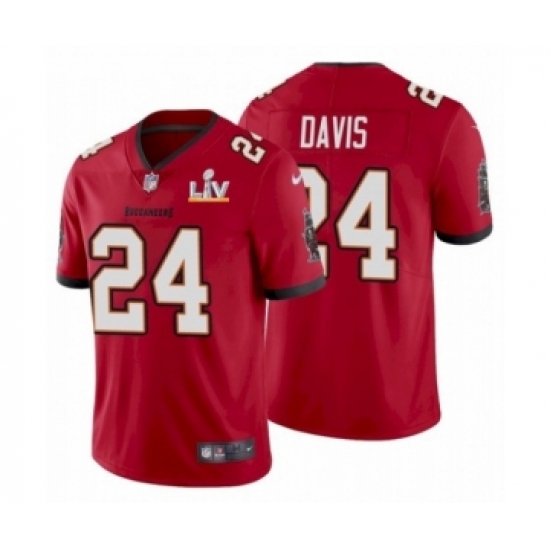 Women's Tampa Bay Buccaneers #24 Carlton Davis Red 2021 Super Bowl LV Jersey - Ujersey