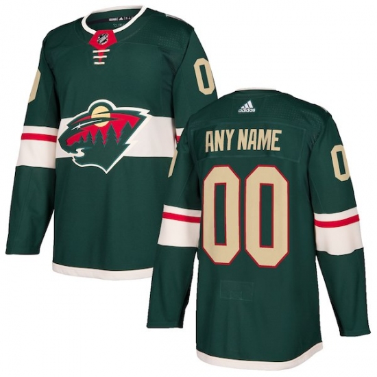 Men's Minnesota Wild adidas Green Authentic Custom Jersey