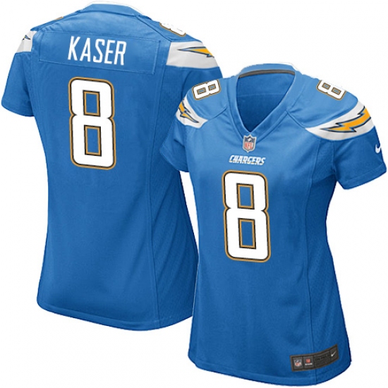 Women's Nike Los Angeles Chargers #8 Drew Kaser Game Electric Blue Alternate NFL Jersey - Ujersey
