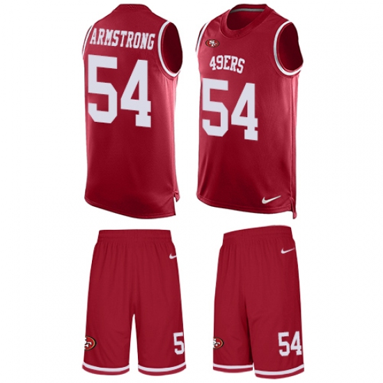 Men's Nike San Francisco 49ers #54 Ray-Ray Armstrong Limited Red Tank Top Suit NFL Jersey - Ujersey