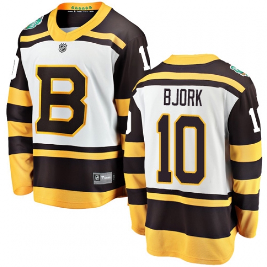 Youth Boston Bruins #10 Anders Bjork White 2019 Winter Classic Fanatics Branded Breakaway NHL Jersey - Ujersey