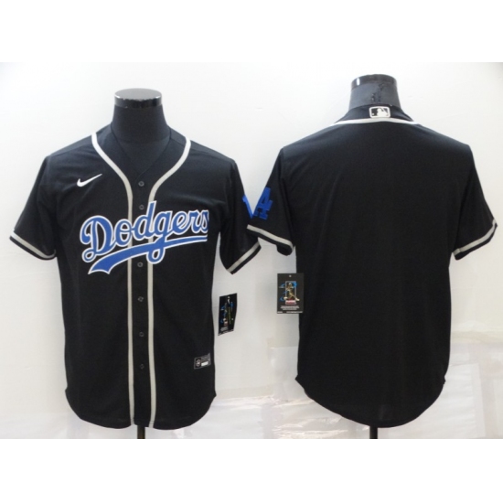Men's Los Angeles Dodgers Blank Black Home Authentic Team Jersey - Ujersey