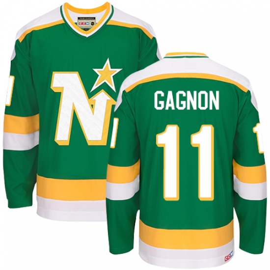 Men's CCM Dallas Stars #11 Mike Gartner Authentic Green Throwback NHL Jersey - Ujersey