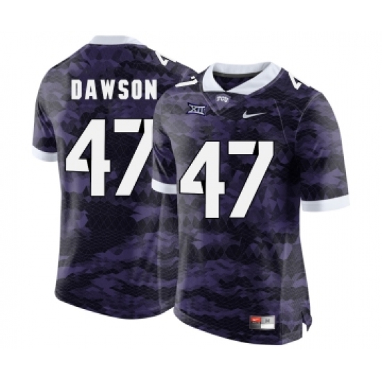 TCU Horned Frogs 47 P.J. Dawson Purple College Football Limited Jersey - Ujersey