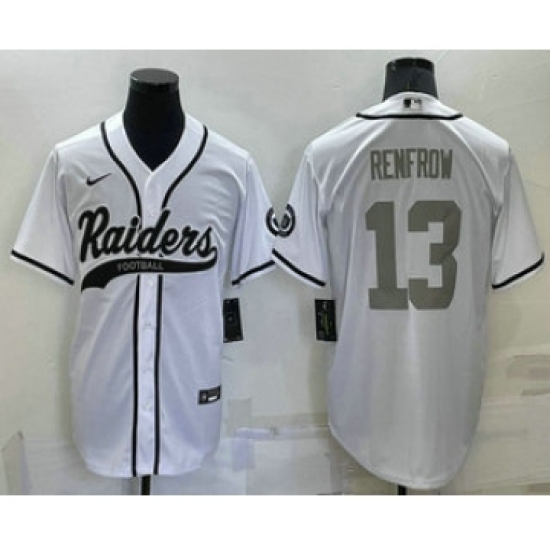 Men's Las Vegas Raiders #13 Hunter Renfrow White Stitched MLB Cool Base Nike Baseball Jersey - Ujersey
