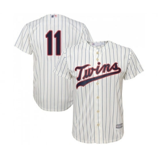 Men's Minnesota Twins #11 Jorge Polanco Replica Cream Alternate Cool Base Baseball Jersey - Ujersey
