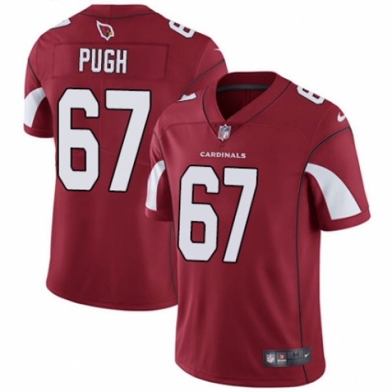 Men's Nike Arizona Cardinals #67 Justin Pugh Red Team Color Vapor Untouchable Limited Player NFL Jersey - Ujersey