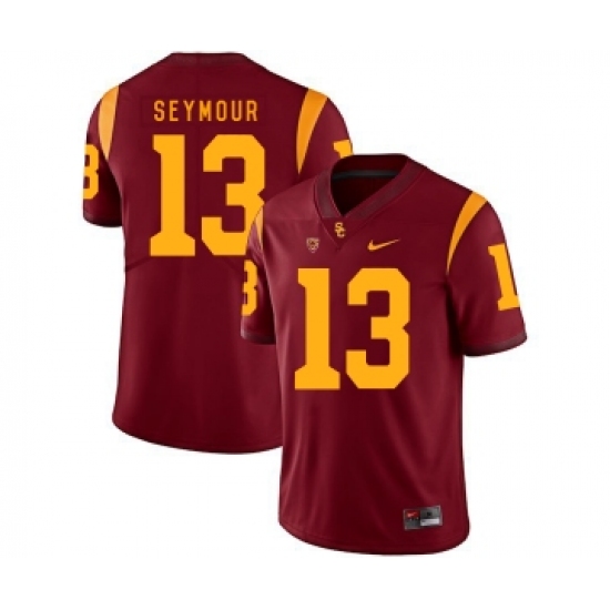 USC Trojans 13 Kevon Seymour Red College Football Jersey - Ujersey