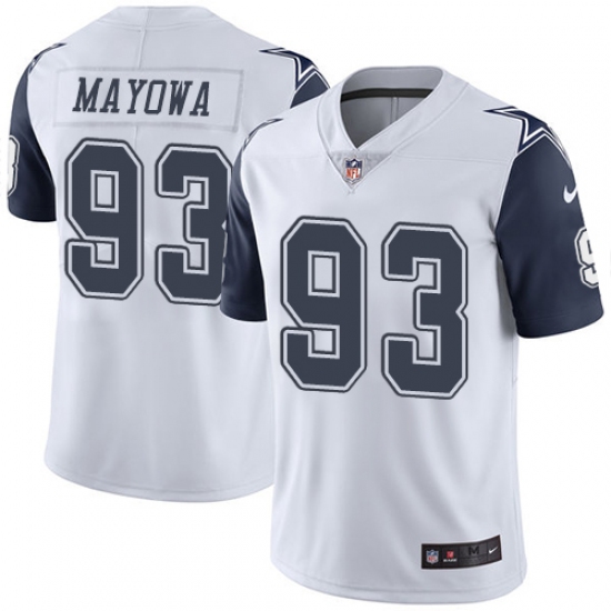 Youth Nike Dallas Cowboys #93 Benson Mayowa Limited White Rush Vapor Untouchable NFL Jersey - Ujersey