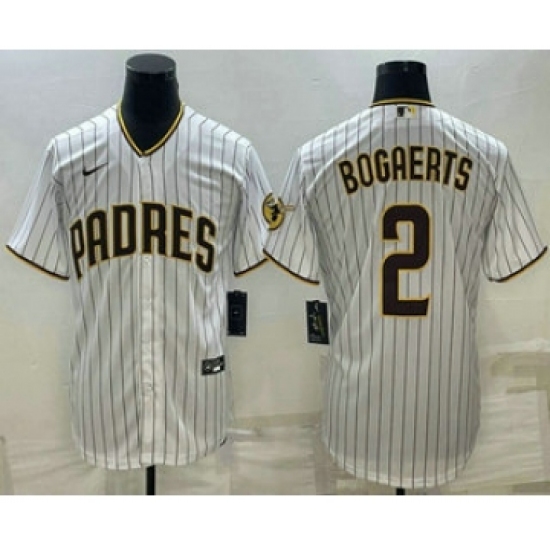 Men's San Diego Padres #2 Xander Bogaerts White With Cool Base Stitched Baseball Jersey