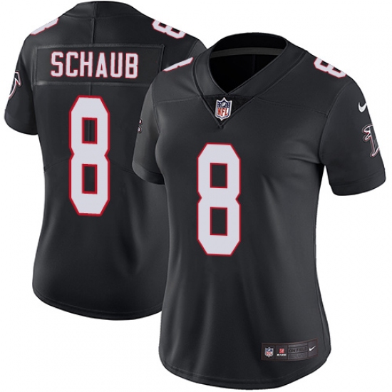 Women's Nike Atlanta Falcons #8 Matt Schaub Black Alternate Vapor Untouchable Limited Player NFL Jersey - Ujersey