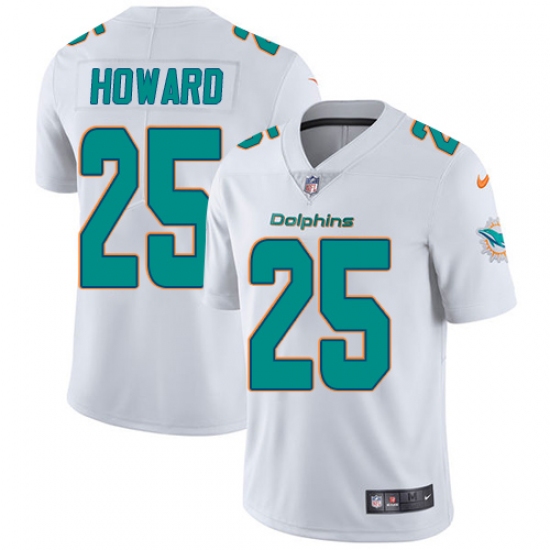 Youth Nike Miami Dolphins #25 Xavien Howard Elite White NFL Jersey