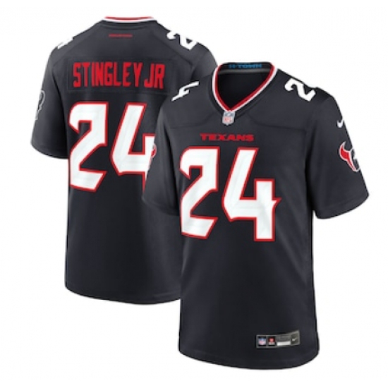 Men's Houston Texans #24 Derek Stingley Jr. Nike Navy Game Jersey - Ujersey
