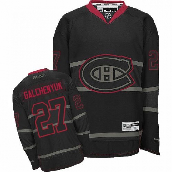 Men's Reebok Montreal Canadiens #27 Alex Galchenyuk Authentic Black Ice NHL Jersey - Ujersey