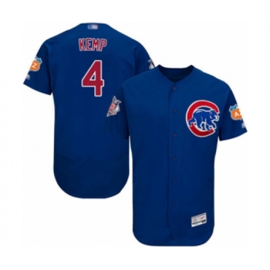 Men's Chicago Cubs #4 Tony Kemp Royal Blue Alternate Flex Base Authentic Collection Baseball Player Jersey - Ujersey