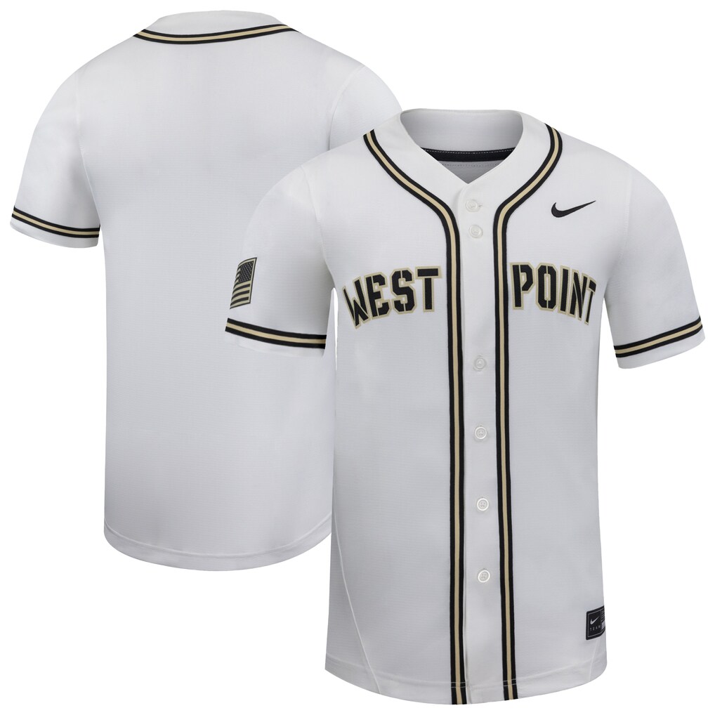 Men's Nike White Army Black Knights Replica Baseball Jersey - U-jersey