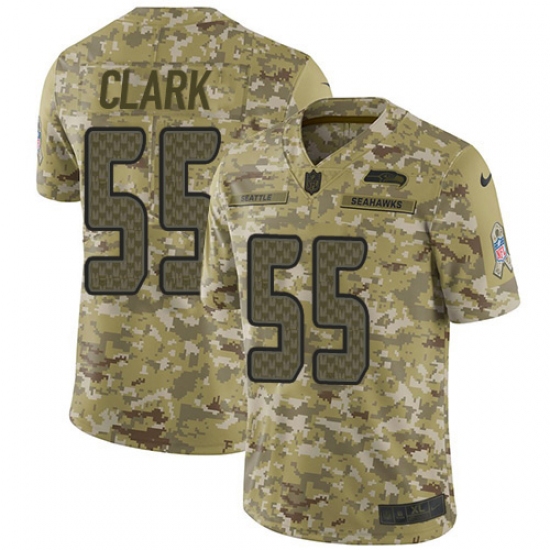 Youth Nike Seattle Seahawks #55 Frank Clark Limited Camo 2018 Salute to Service NFL Jersey - Ujersey