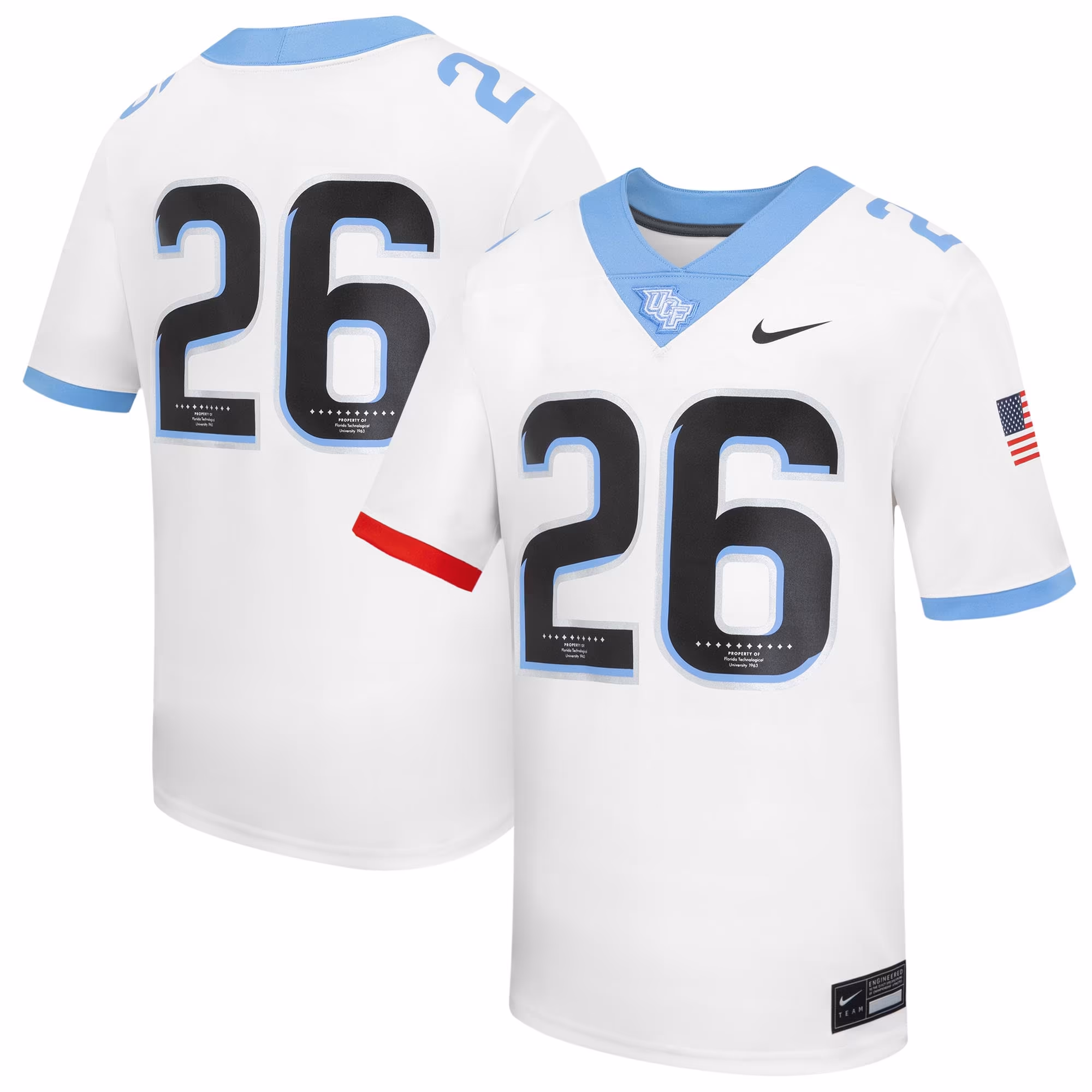Youth Nike White UCF Knights 2026 Space Game Replica Football Jersey