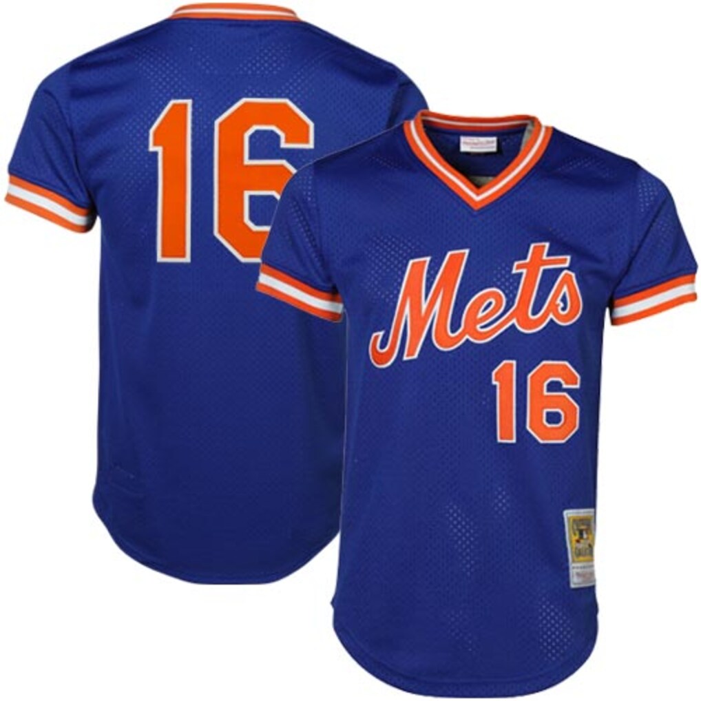 Men's New York Mets Dwight Gooden Mitchell & Ness Royal Authentic Batting Practice Jersey - ujerseystore