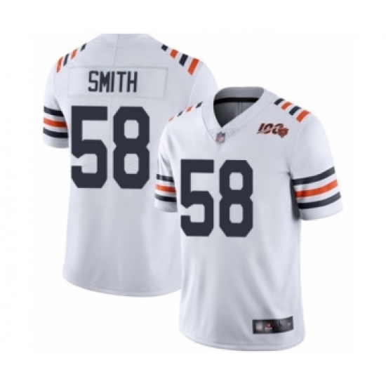 Men's Chicago Bears #58 Roquan Smith White 100th Season Limited Football Jersey - Ujersey